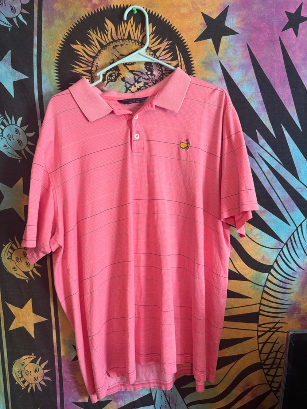 Masters Pink Striped Polo Shirt